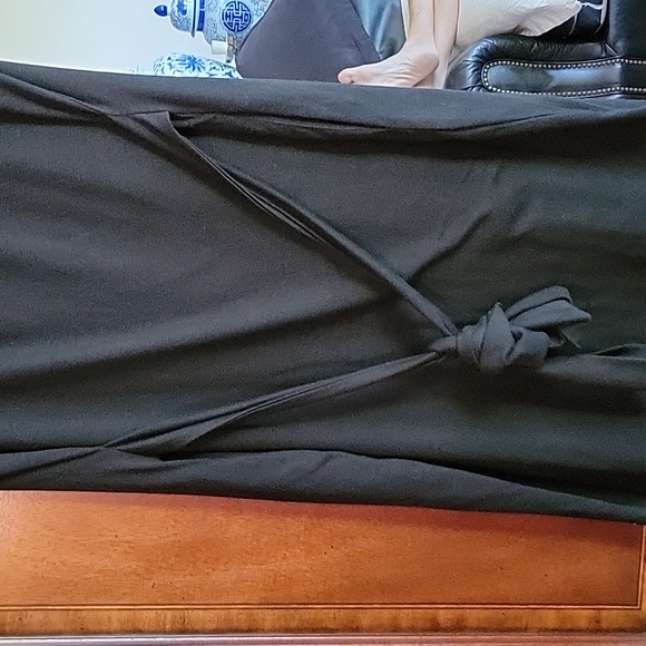 Merokeety sz L Cute Black Comfortable w/pockets Tshirt DRESS - Picture 2 of 4